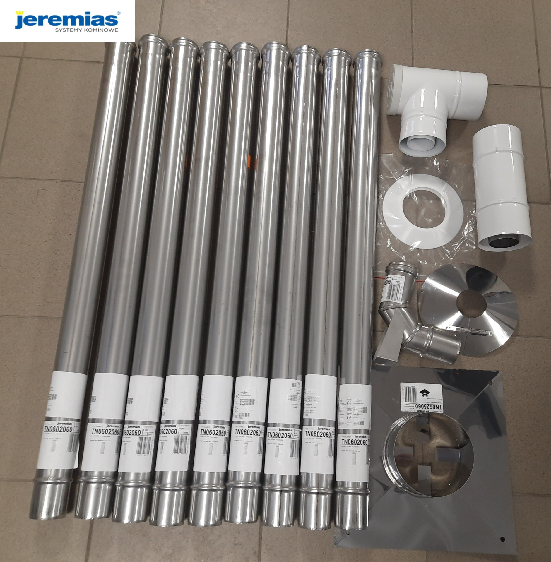 Jeremias Pakiet kominowy spalinowy w szacht 60/100 9mb